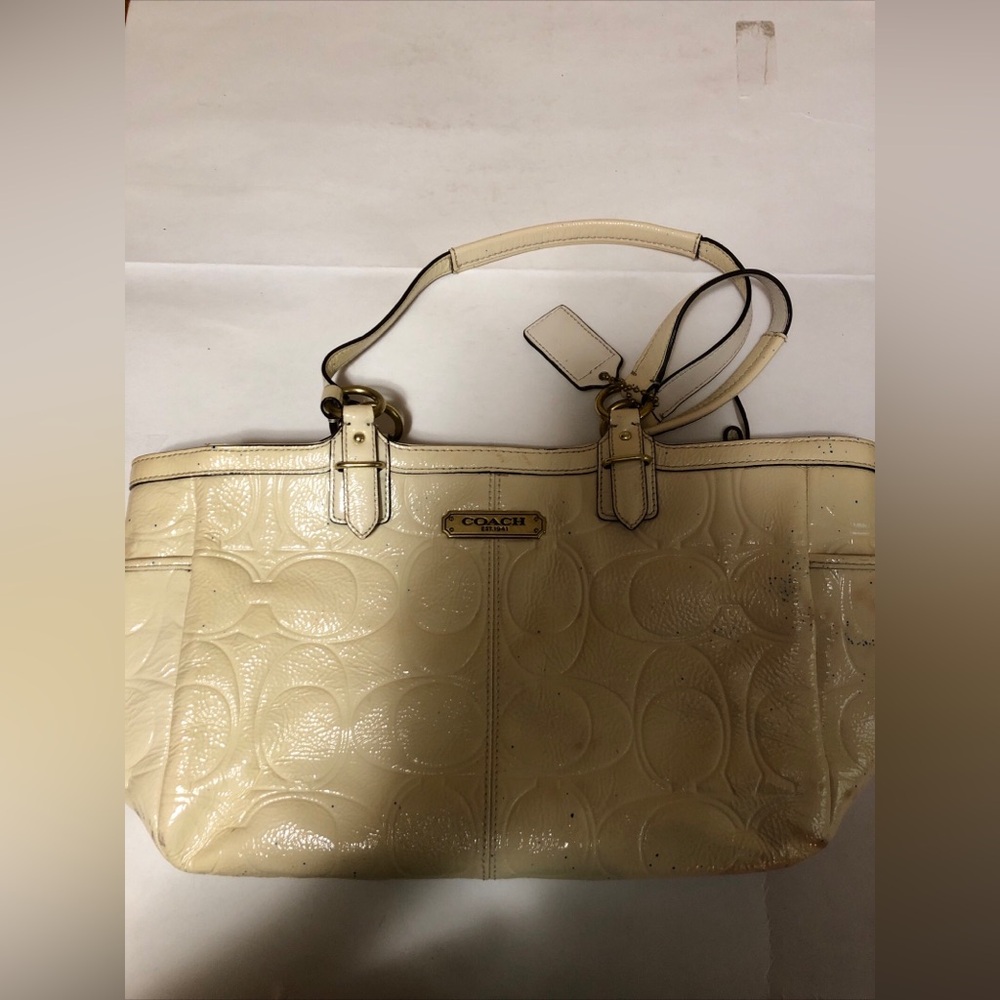 Coach Bag Cream White Authentic genuine leather